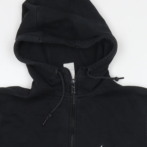 Nike Mens Black Cotton Full Zip Hoodie Size L