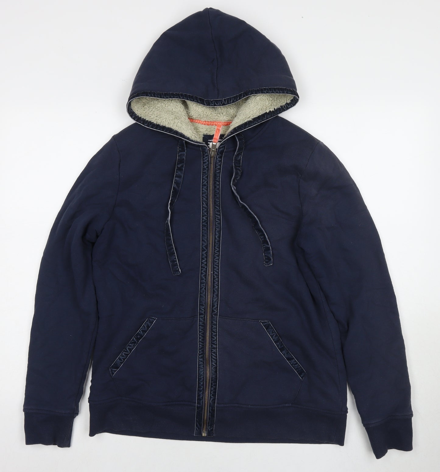 Boden Womens Blue Cotton Full Zip Hoodie Size 14 Zip