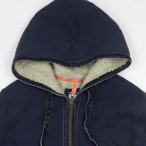 Boden Womens Blue Cotton Full Zip Hoodie Size 14 Zip