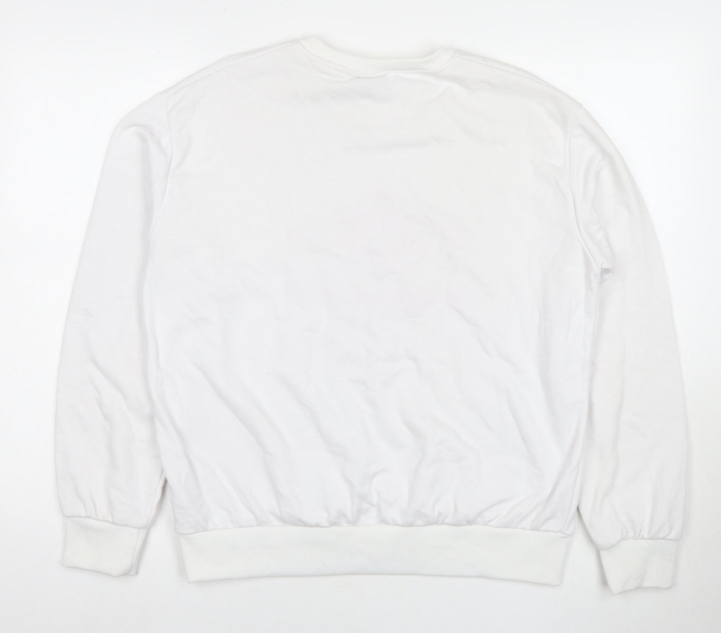 Umbro Womens White Cotton Pullover Sweatshirt Size L Pullover - Logo