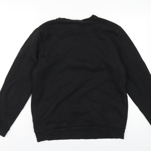 PUMA Mens Black Cotton Pullover Sweatshirt Size M