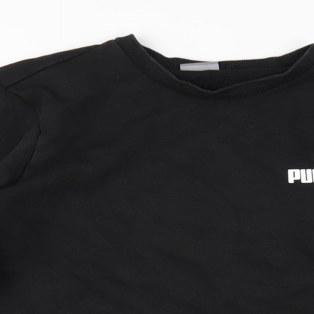 PUMA Mens Black Cotton Pullover Sweatshirt Size M