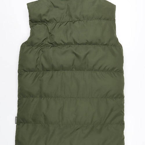 Missguided Womens Green Gilet Coat Size 6 Zip