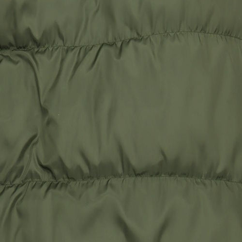 Missguided Womens Green Gilet Coat Size 6 Zip