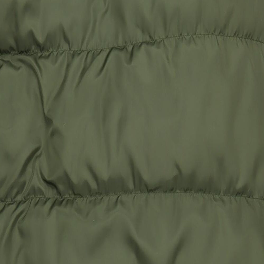 Missguided Womens Green Gilet Coat Size 6 Zip