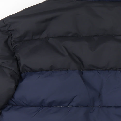 Champion Mens Blue Puffer Jacket Coat Size XS Zip