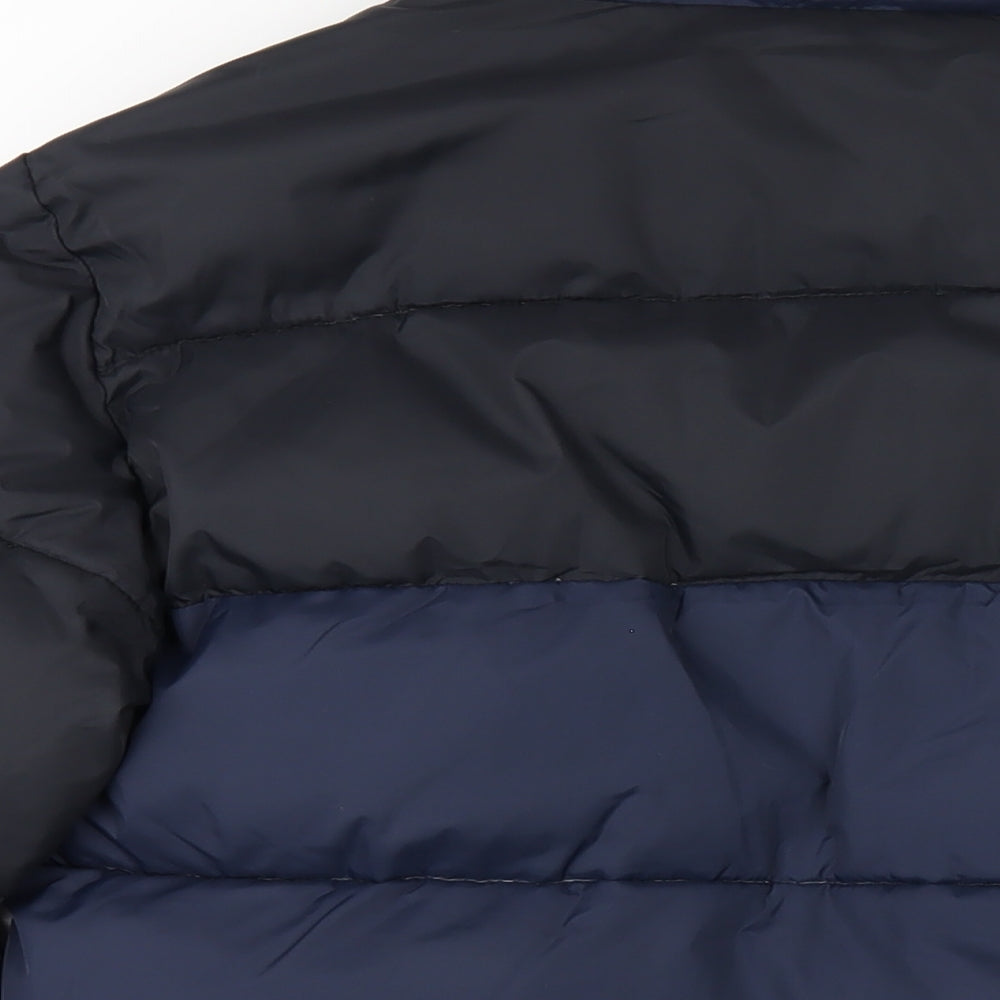 Champion Mens Blue Puffer Jacket Coat Size XS Zip