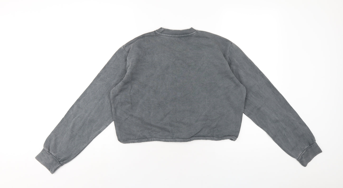 Skinny Dip Womens Grey Cotton Pullover Sweatshirt Size 8 Pullover
