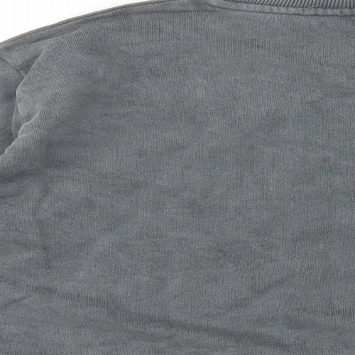 Skinny Dip Womens Grey Cotton Pullover Sweatshirt Size 8 Pullover