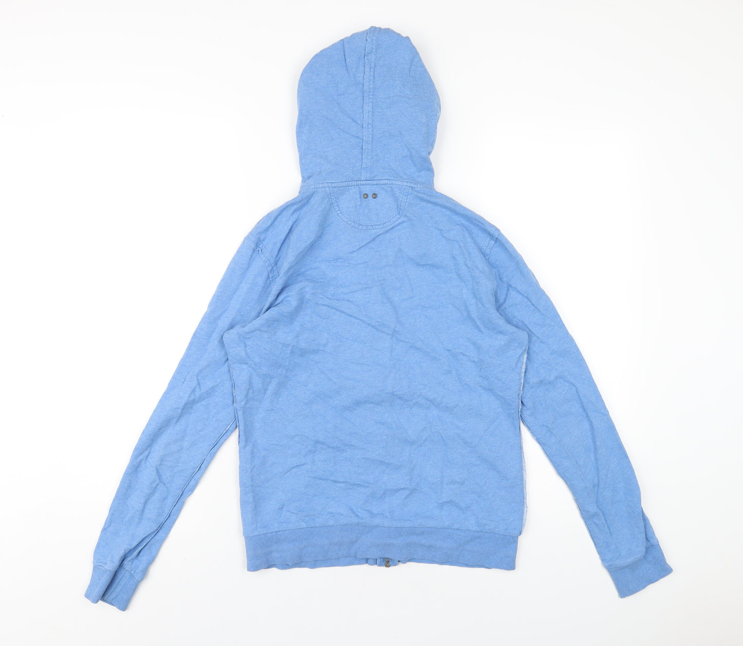 Converse Womens Blue Cotton Full Zip Hoodie Size M Zip