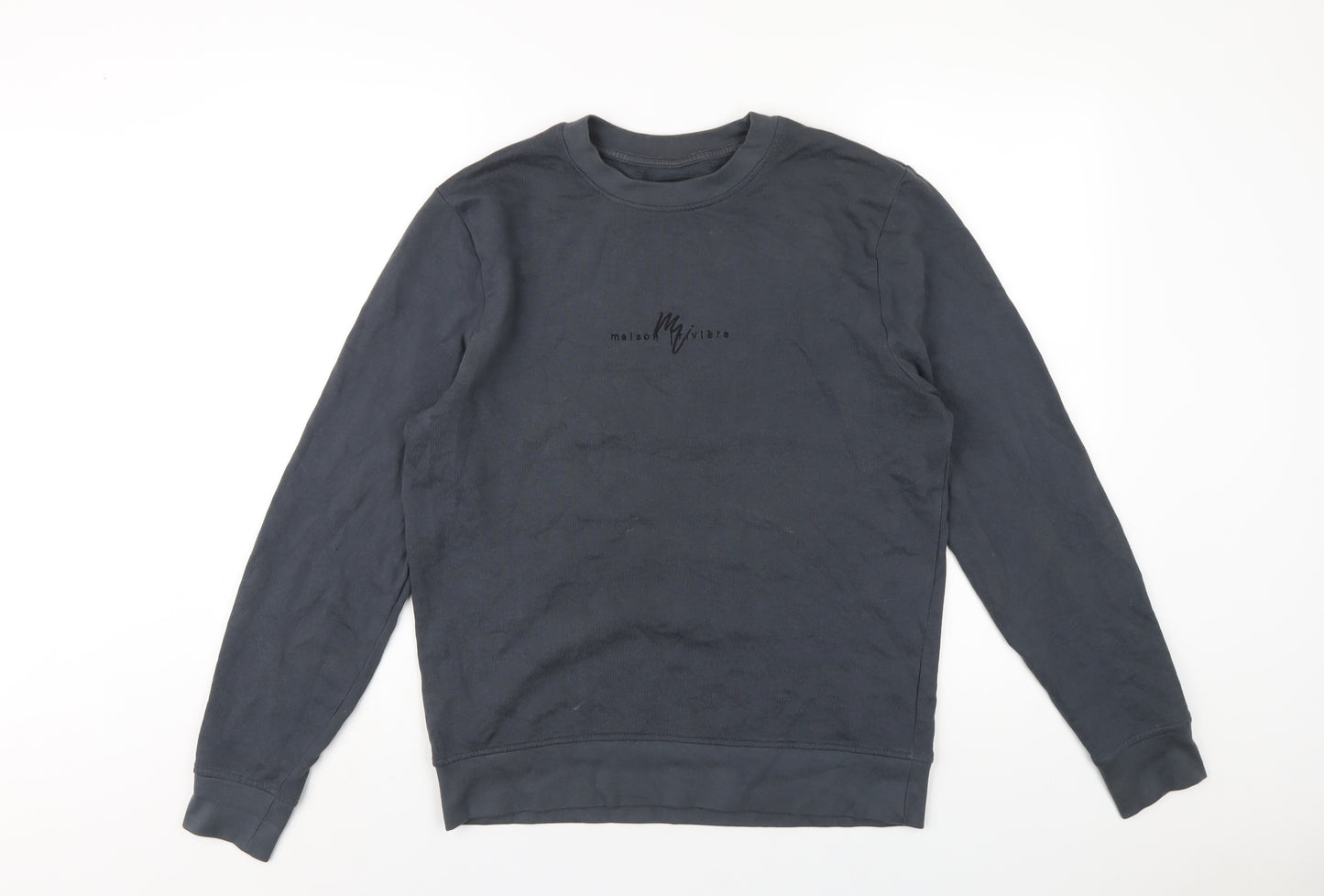 River Island Mens Grey Cotton Pullover Sweatshirt Size S