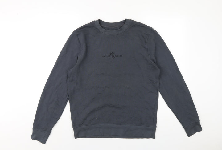 River Island Mens Grey Cotton Pullover Sweatshirt Size S