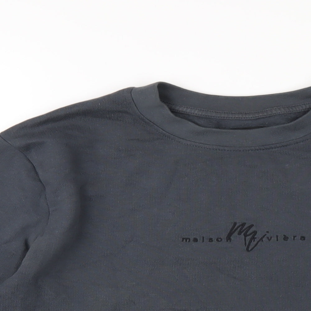 River Island Mens Grey Cotton Pullover Sweatshirt Size S