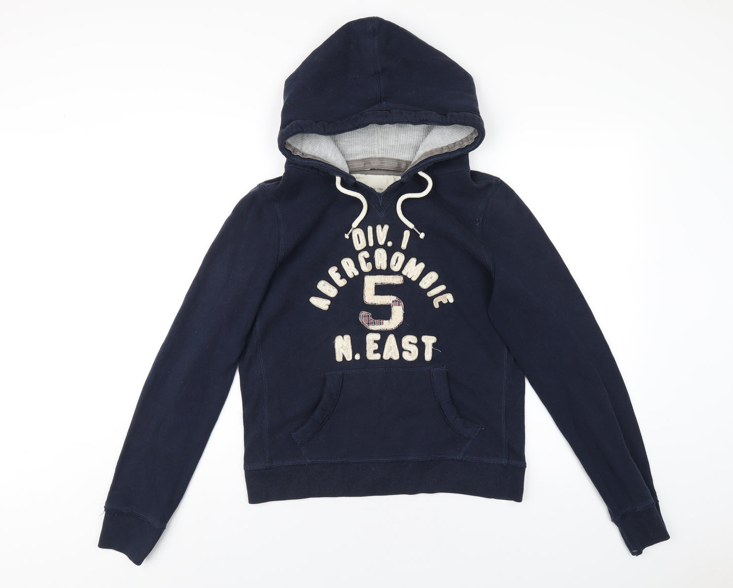 Abercrombie & Fitch Womens Blue Cotton Pullover Hoodie Size L Pullover
