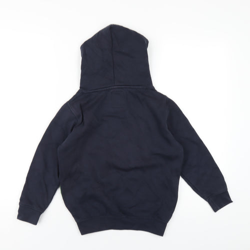 Hazy Blue Boys Blue Cotton Pullover Hoodie Size 7-8 Years Pullover - Tractor Boy