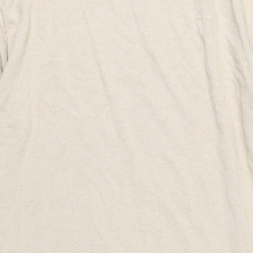 Zara Womens Beige Polyester Jumper Dress Size M Mock Neck Pullover