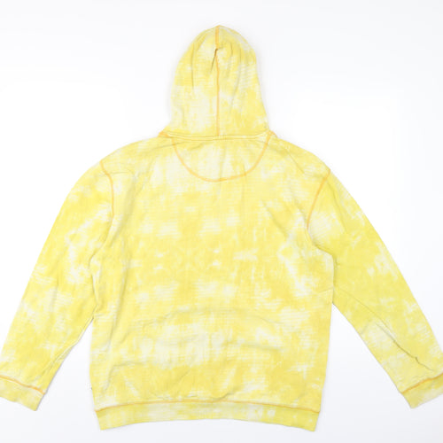 Distruct Mens Yellow Cotton Pullover Hoodie Size S