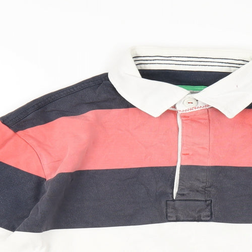 Howick Mens Multicoloured Striped Cotton Polo Size S Collared Button