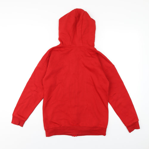 Marvel Boys Red Cotton Full Zip Hoodie Size 10-11 Years Zip - Spiderman