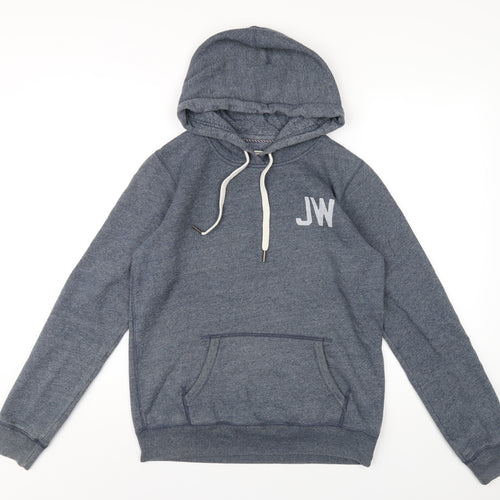 Jack Wills Womens Blue Cotton Pullover Hoodie Size 12 Pullover
