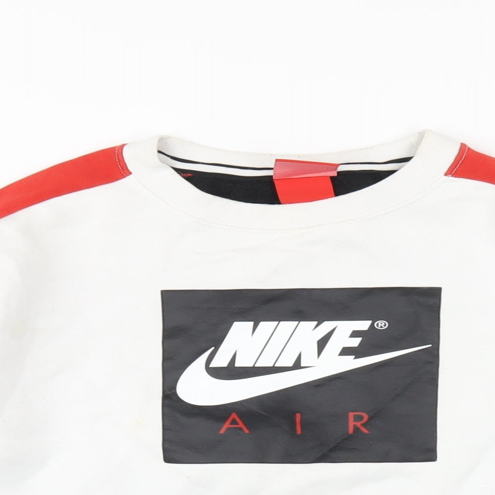 Nike Boys Multicoloured Cotton Pullover Sweatshirt Size 10-11 Years Pullover