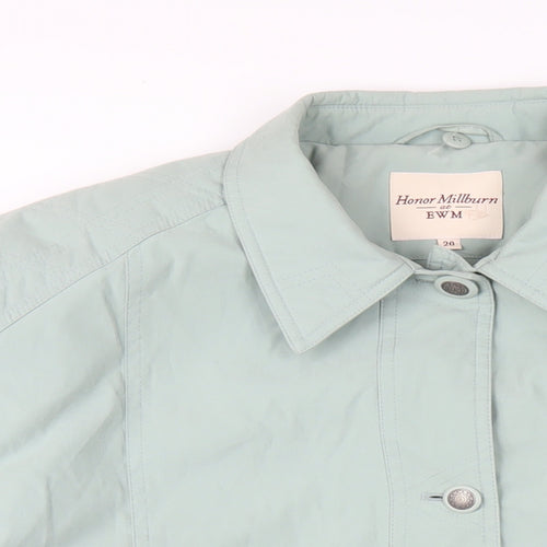 EWM Womens Green Jacket Coat Size 20 Button
