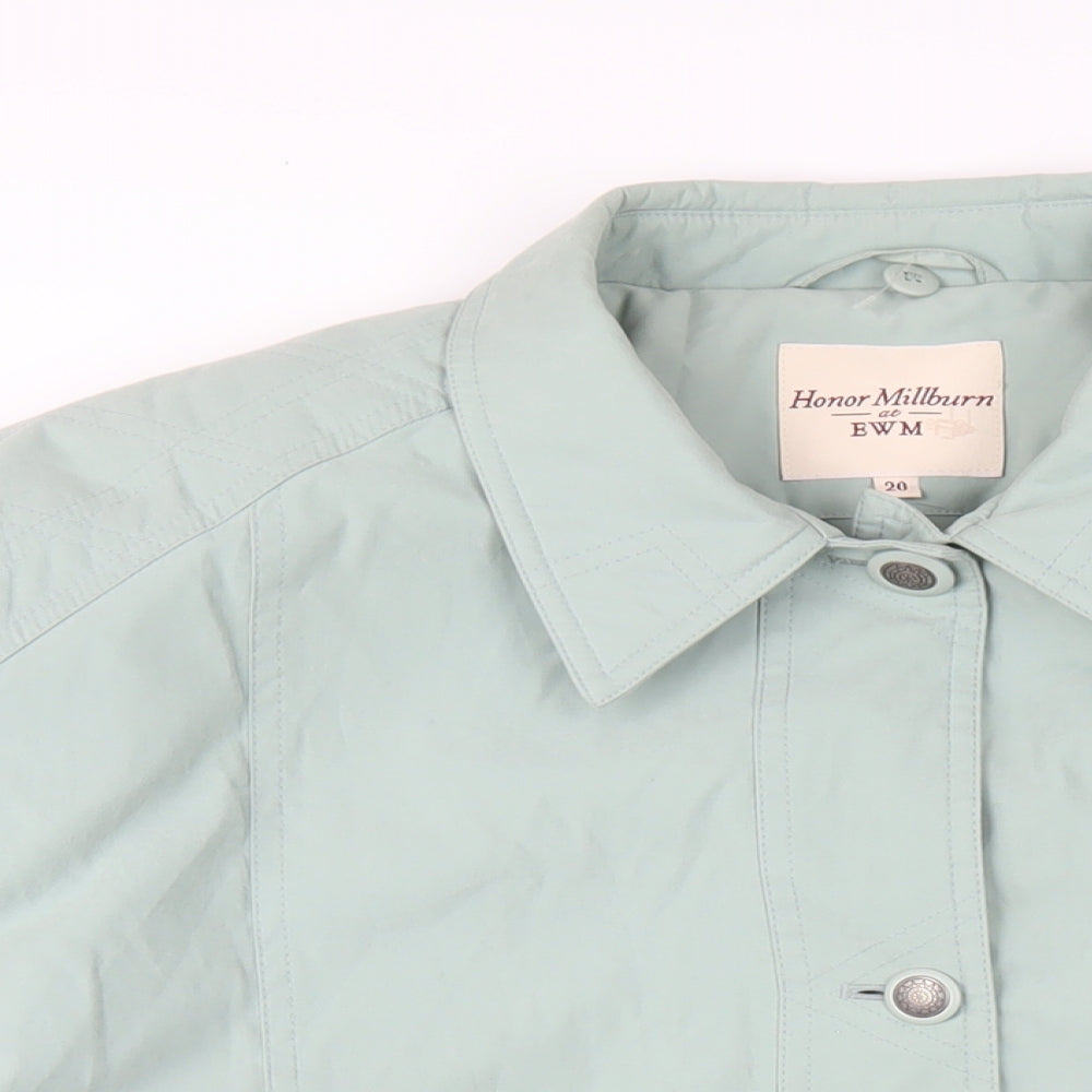 EWM Womens Green Jacket Coat Size 20 Button