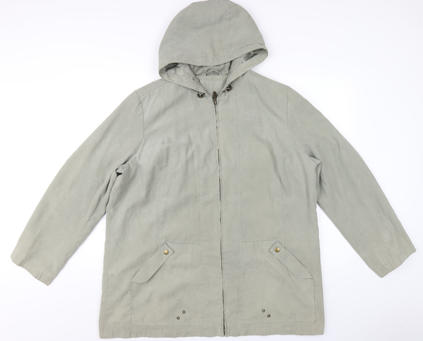 Bonmarché Womens Green Jacket Coat Size L Zip