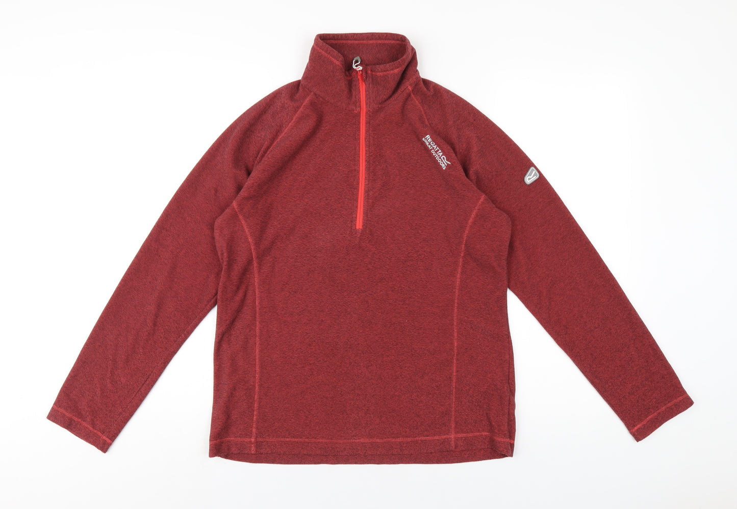 Regatta Womens Red Polyester Pullover Sweatshirt Size 12 Zip