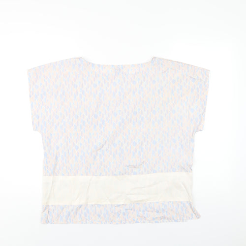 Wallis Womens Multicoloured Geometric Polyester Basic T-Shirt Size 14 Round Neck