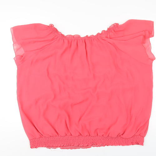 Joanna Hope Womens Pink Polyester Basic T-Shirt Size 30 Scoop Neck