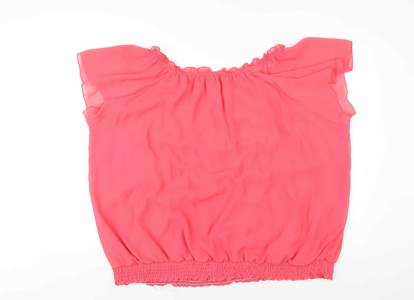 Joanna Hope Womens Pink Polyester Basic T-Shirt Size 30 Scoop Neck
