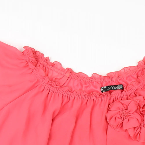 Joanna Hope Womens Pink Polyester Basic T-Shirt Size 30 Scoop Neck