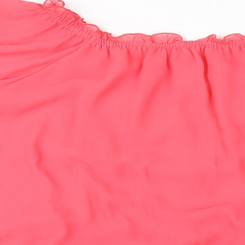Joanna Hope Womens Pink Polyester Basic T-Shirt Size 30 Scoop Neck