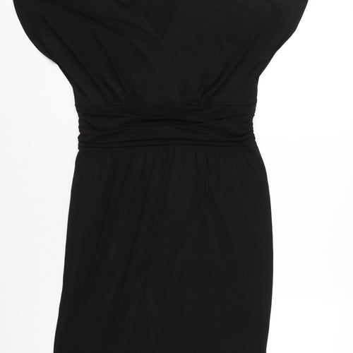 Bravissimo Womens Black Polyester Bodycon Size 14 V-Neck Pullover