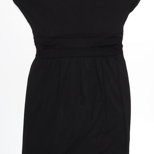 Bravissimo Womens Black Polyester Bodycon Size 14 V-Neck Pullover