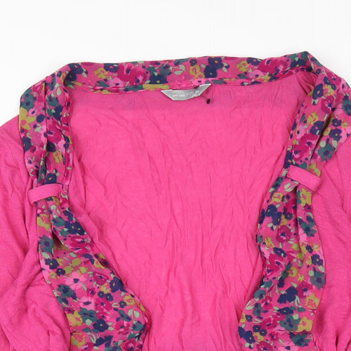 Per Una Womens Pink V-Neck Viscose Cardigan Jumper Size 16