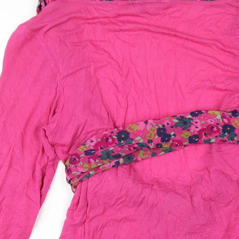 Per Una Womens Pink V-Neck Viscose Cardigan Jumper Size 16