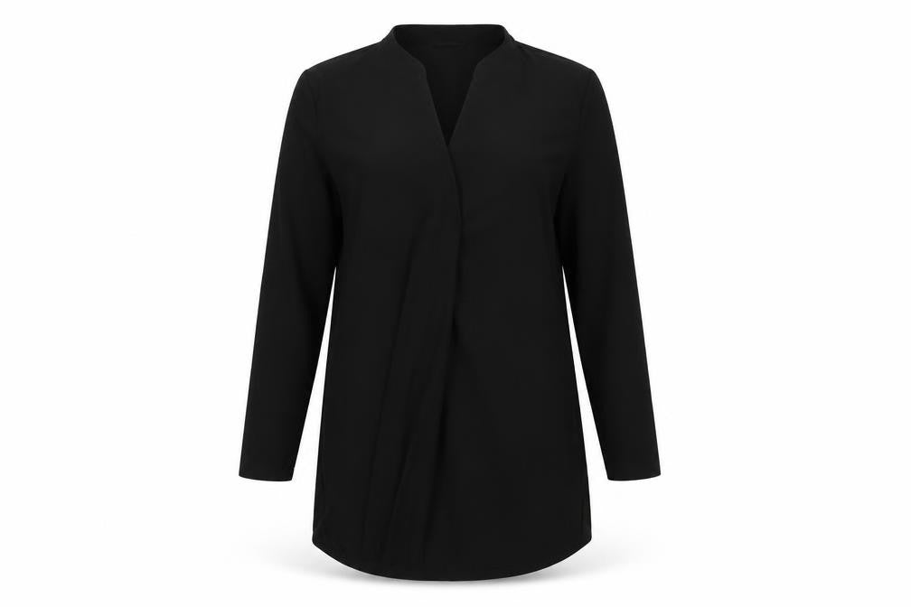 Mango Womens Black Polyester A-Line Size M V-Neck Pullover