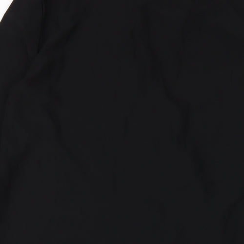 Mango Womens Black Polyester A-Line Size M V-Neck Pullover