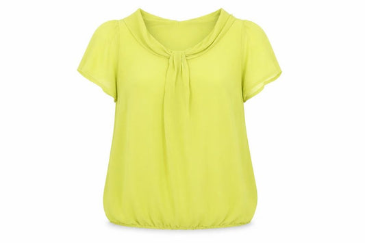 Front view of Roman women’s green polyester basic t-shirt, size UK 14, round neck