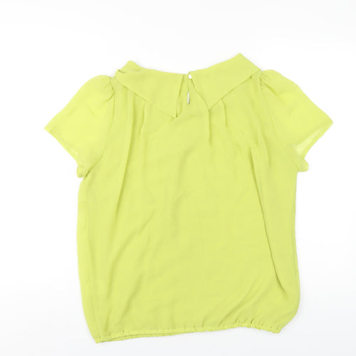 Roman Womens Green Polyester Basic T-Shirt Size 14 Round Neck