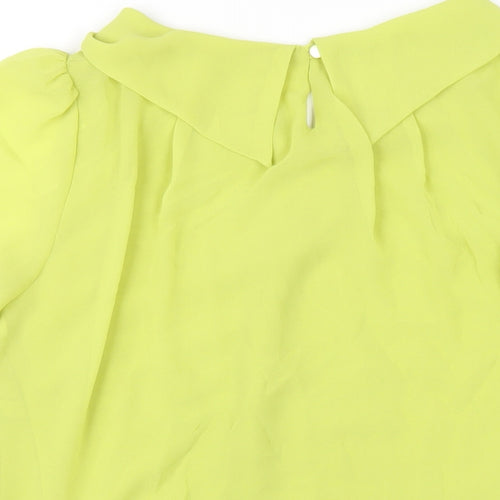 Roman Womens Green Polyester Basic T-Shirt Size 14 Round Neck