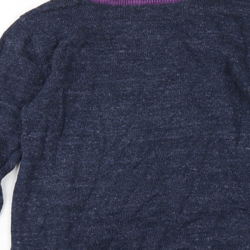 Gap Girls Blue Crew Neck Cotton Pullover Jumper Size 12 Years Pullover