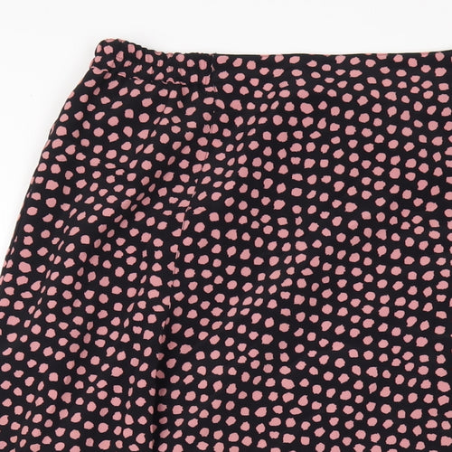 Windsmoor Womens Black Polka Dot Polyester A-Line Skirt Size 16 Zip