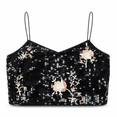 Topshop Womens Black Polyester Cropped T-Shirt Size 14 V-Neck