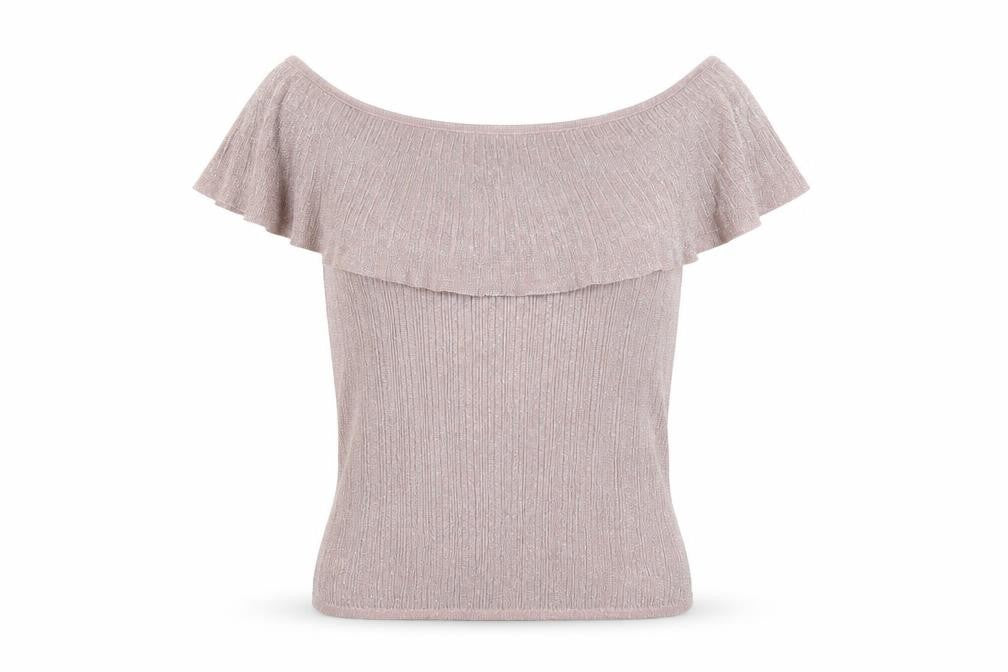 Next Womens Pink Polyester Basic T-Shirt Size 10 Off the Shoulder