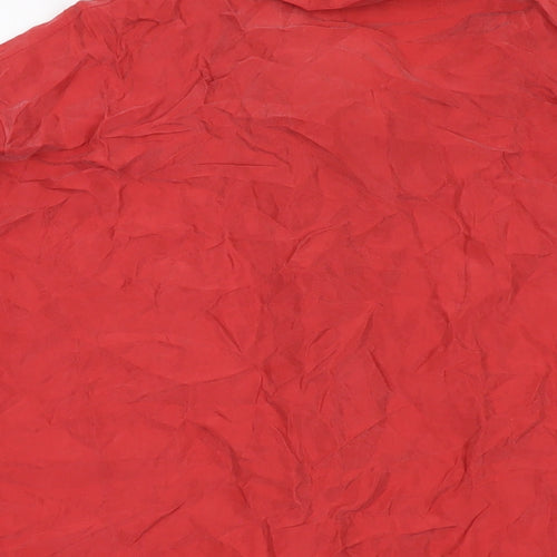 Marks and Spencer Womens Red Cupro Basic Blouse Size 14 Collared