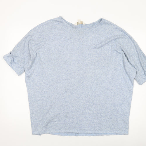 Apricot Womens Blue Viscose Basic Blouse Size 12 Round Neck