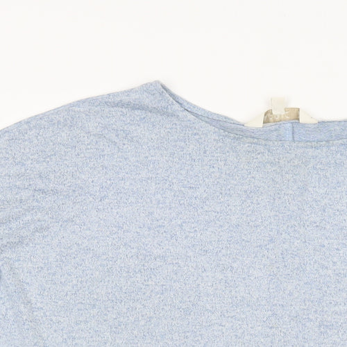 Apricot Womens Blue Viscose Basic Blouse Size 12 Round Neck